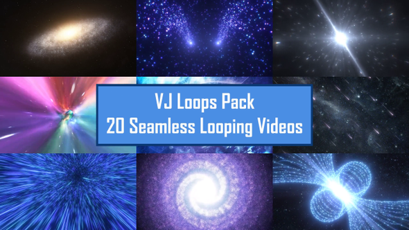 Outer Space Journey VJ Loop Pack - 20 Loops