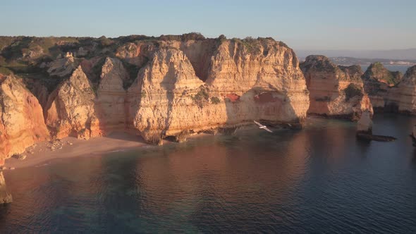 Aerial view of a rocky shore in Lagos