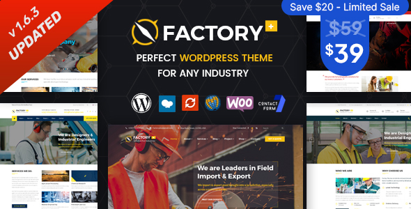 Factory Plus - Industry and Construction WordPress Theme