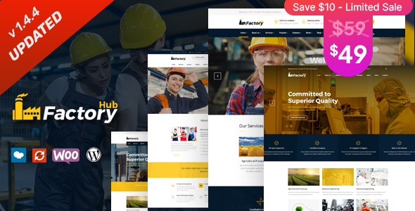 Factory HUB - Industry and Construction WordPress Theme