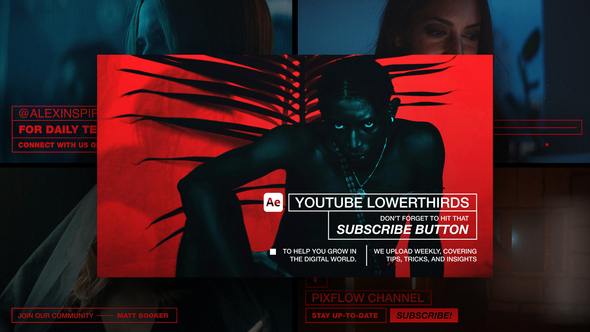 Animated YouTube Lowerthirds For Ae alt