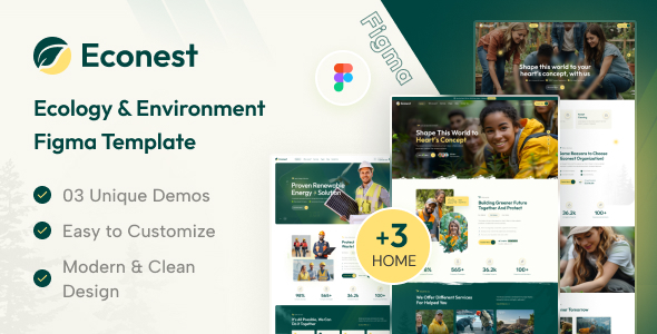 Econest - Ecology & Environment  Figma Template