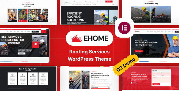 Ehome – Roofing Services WordPress Theme – 0 Sold!