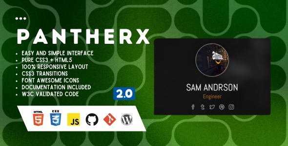 Pantherx - Profile card Grid is a Multipurpose Profile