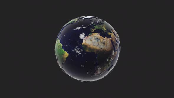 Realistic 3D Globe Turntable