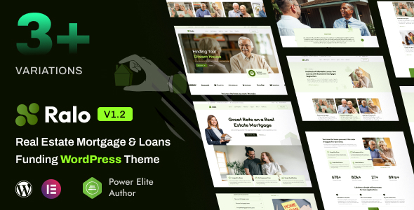 Ralo - Real Estate Mortgage & Home Loan Elementor WordPress Theme