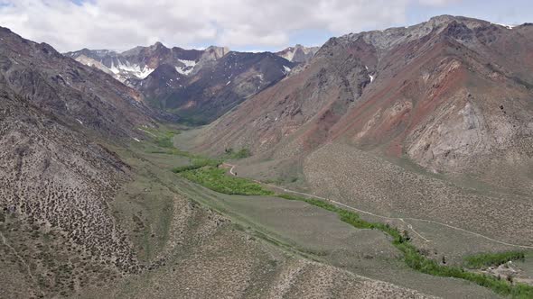 Aerial of the Sierra Nevada Mountains in California