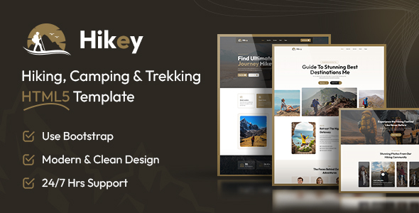 Hikey – Hiking Camping & Travel Trekking HTML5 Template