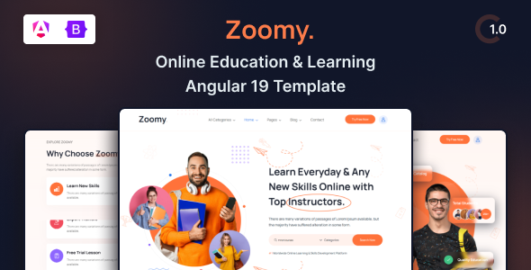 Zoomy – Lightweight LMS & Education Angular Theme – 0 Sold!