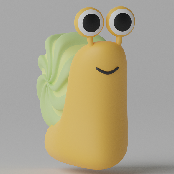 Cartoon Snail 3D model