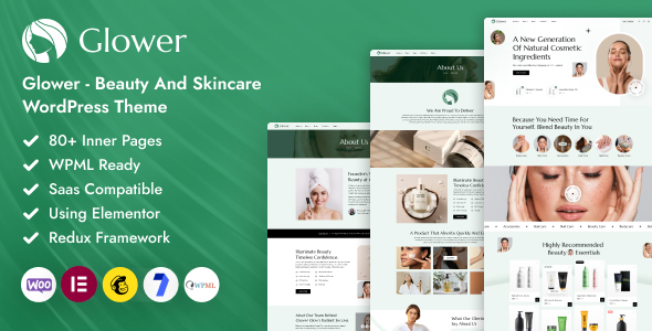 Glower – Beauty and Skincare WordPress Theme – 0 Sold!