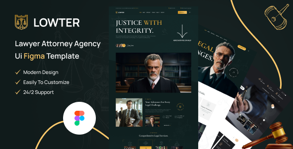 Lowter - Lawyer Attorney Agency Ui Figma Template