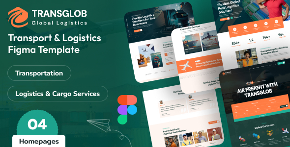 Transglob – Transportation & Logistics Figma Template