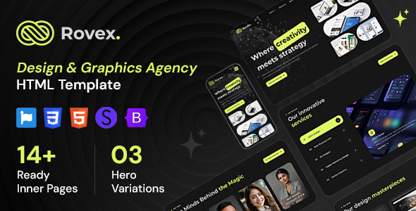 Rovex – Design Agency HTML Template – 0 Sold!