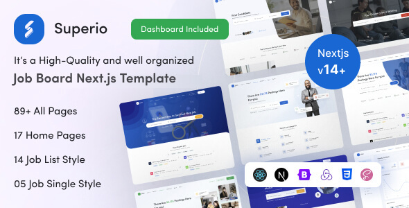 Superio – Job Portal & Job Board React NextJs Template