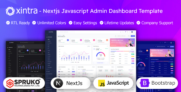 Xintra – Nextjs Javascript Page Router React Bootstrap Admin Dashboard Template – 0 Sold!