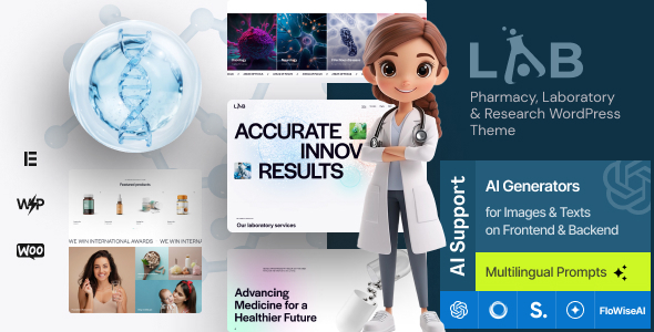 Lab - Pharmacy, Laboratory & Research WordPress Theme