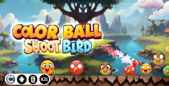 Color Ball  Shoot Bird - HTML5 Construct3 Game