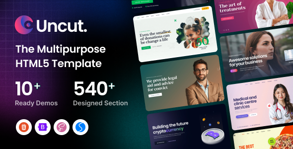 Uncut – The Multipurpose HTML5 Template – 0 Sold!