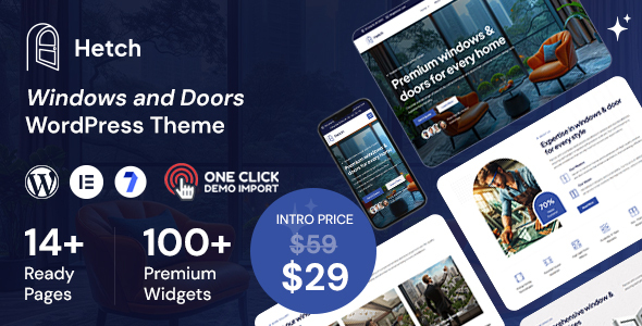 Hetch – Windows and Doors WordPress Theme – 0 Sold!