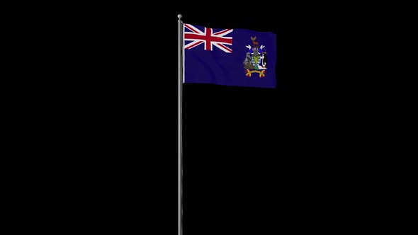 South Georgia And The South Sandwich Islands Flag Pole Loops With Alpha