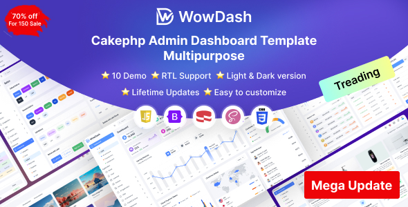 WowDash – CakePHP – Multipurpose Admin Dashboard Template – 0 Sold!