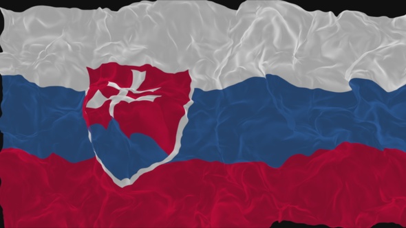 flag Slovakia turns into smoke. State weakening concept a crisis, alpha channel