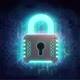 Creative Digital Data Security Concept with Lock - VideoHive Item for Sale
