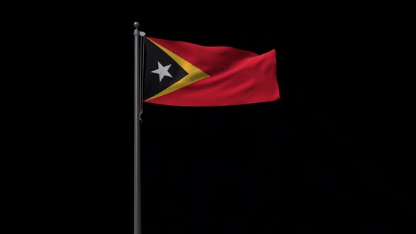East Timor Flag Wizh Alpha 2K