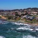 aerial: view of infiernillo surf beach in the city of pichilemu, chile  - VideoHive Item for Sale