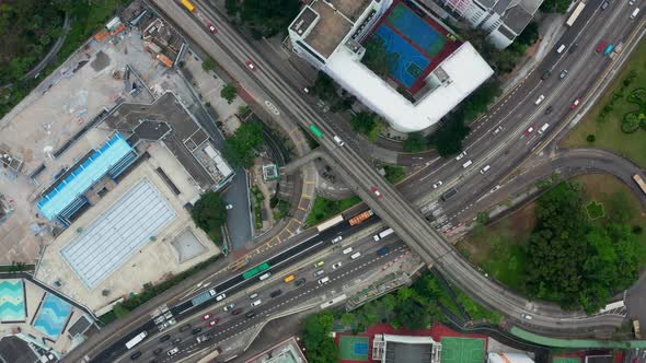 Top view of Hong Kong residential district