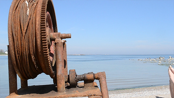 Rusted Fishing Boat Windlass