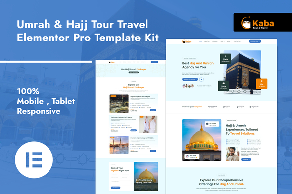 Kaba – Umrah & Hajj Tour Travel Elementor Pro Template Kit – 0 Sold!