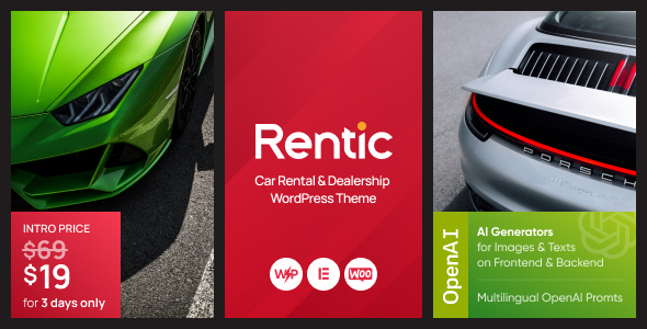 Rentic – Car Rental & Dealership WordPress Theme – 0 Sold!