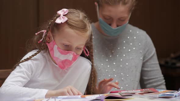 Masked Schoolgirl With Mother