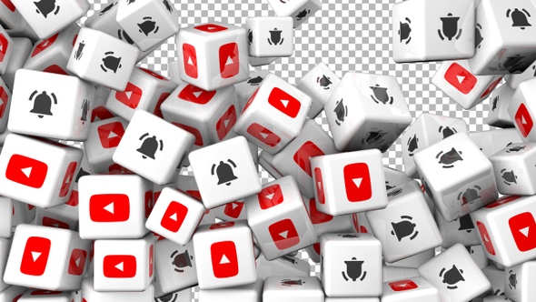 Social Media Icons Transition - Youtube and Bell - Version 2 alt