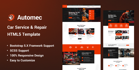 Automec - Car Service & Repair HTML5 Template