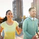 Happy Friends and Sports People Jogging and Running Outdoor - VideoHive Item for Sale