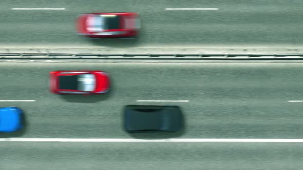 Cars Revealing Flag of Belgium on the Road