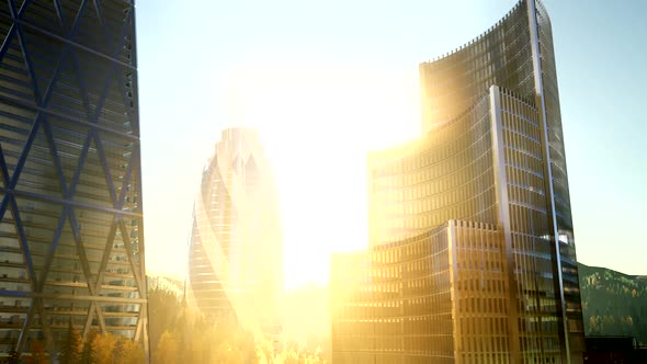 Skysrapes and Sunset alt