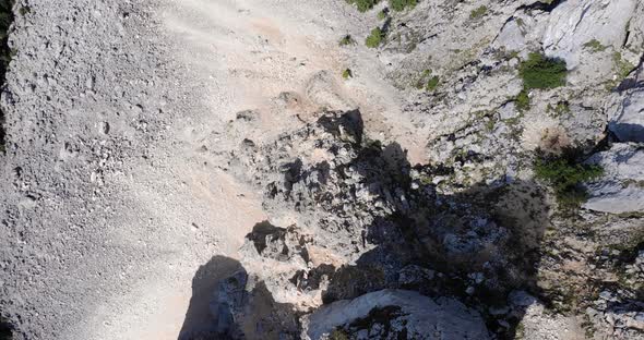 Top View Of The Limestone Landscape And Rocky Formation At Hasmas Mountains