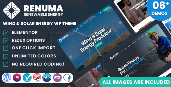 Renuma - Wind & Solar Energy WordPress Theme