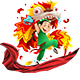 Chinese Dragon Dance in The Square