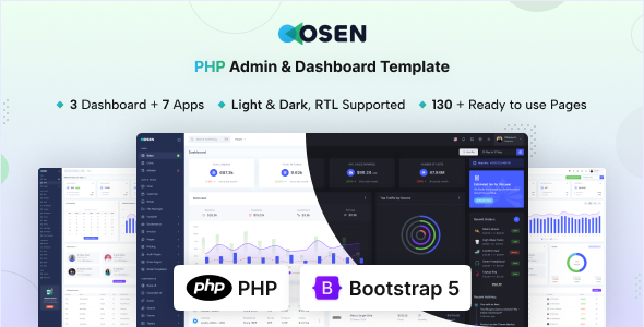 Osen - PHP Admin & Dashboard Template