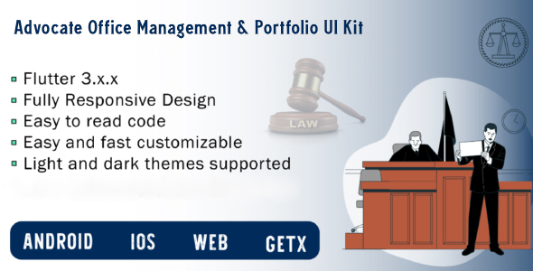 Advocate Office Management & Portfolio UI Kit