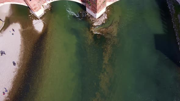 Verona Castelvecchio Bridge and Castle from top