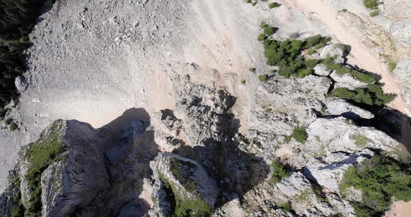 Top View Of Sandstone And Limestone Formation Of Hasmasul Mare Mountain In Harghita County, Romania