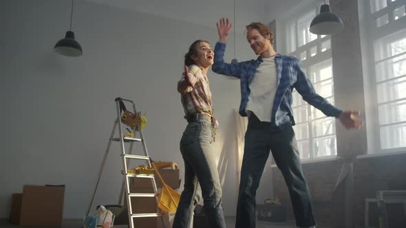 Happy Family Celebrating in Apartment