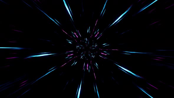 Fast Speed Neon Light Streak 4K Loop 02