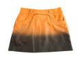 Tie dye orange leather mini skirt - PhotoDune Item for Sale